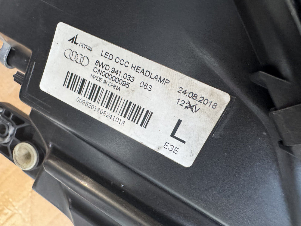 Genuine Audi A4 S4 RS4 LED Head Light (Left Hand Side) - B9 A4 8w0941033 le14a6335