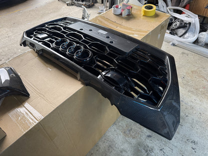 Genuine RSQ8 grill radar cover carbon molding - RSQ8 F1 4MN 4M8 807 725b 4m885365 4m8853194 4m8853037