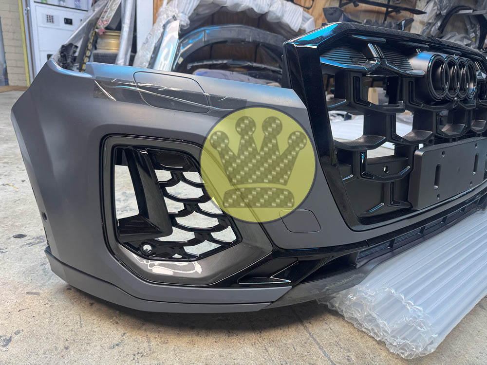 S-line complete front bumper bar with grill  - Q7 4M (24 Up)  tdi tfsi sq7
